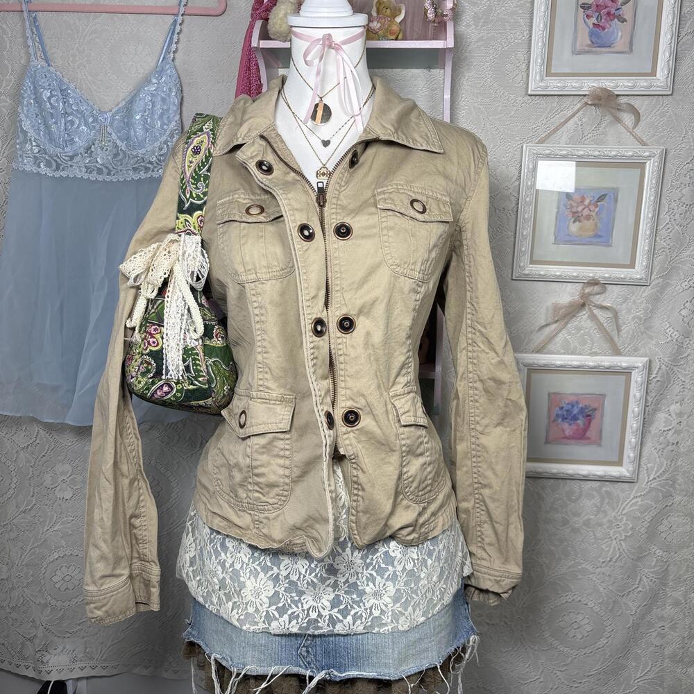 y2k vintage layering fitted jacket